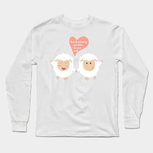 Happy Sheep Couple - I love that feeling I get when I see your smile - Happy Valentines Day Long Sleeve T-Shirt